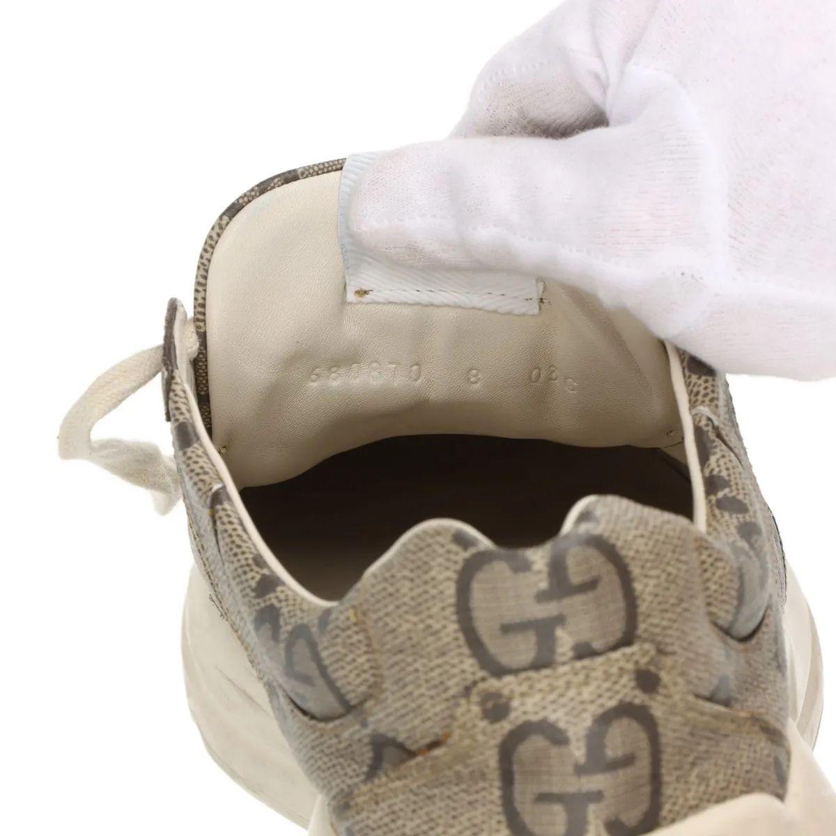 Gucci Rhyton Leather Sneakers Mens Beige For Sale 7