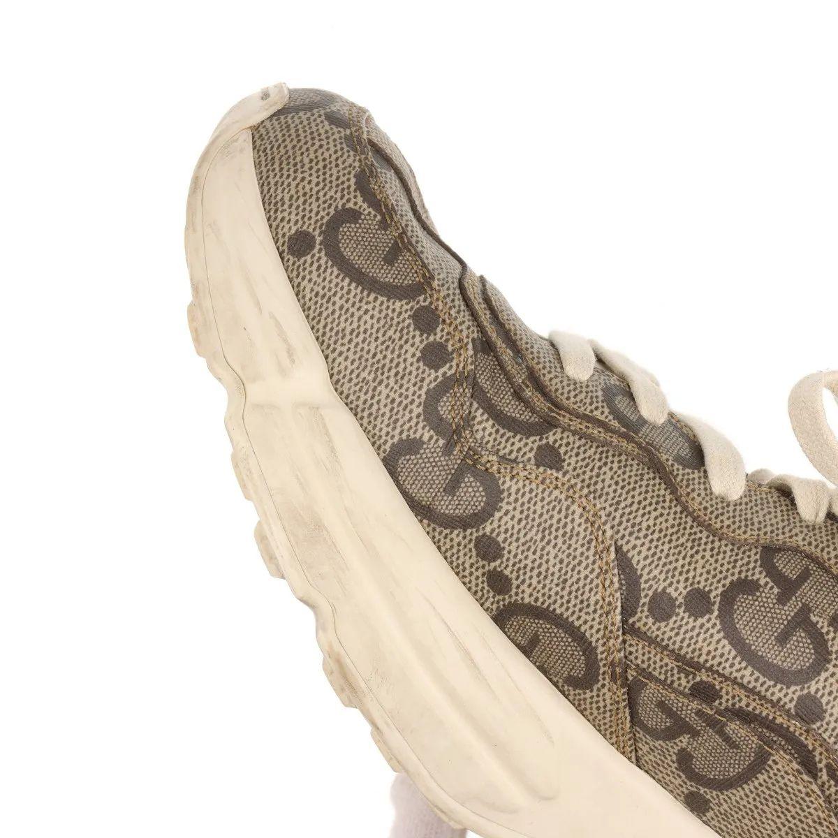 Gucci Rhyton Leather Sneakers Mens Beige For Sale 11