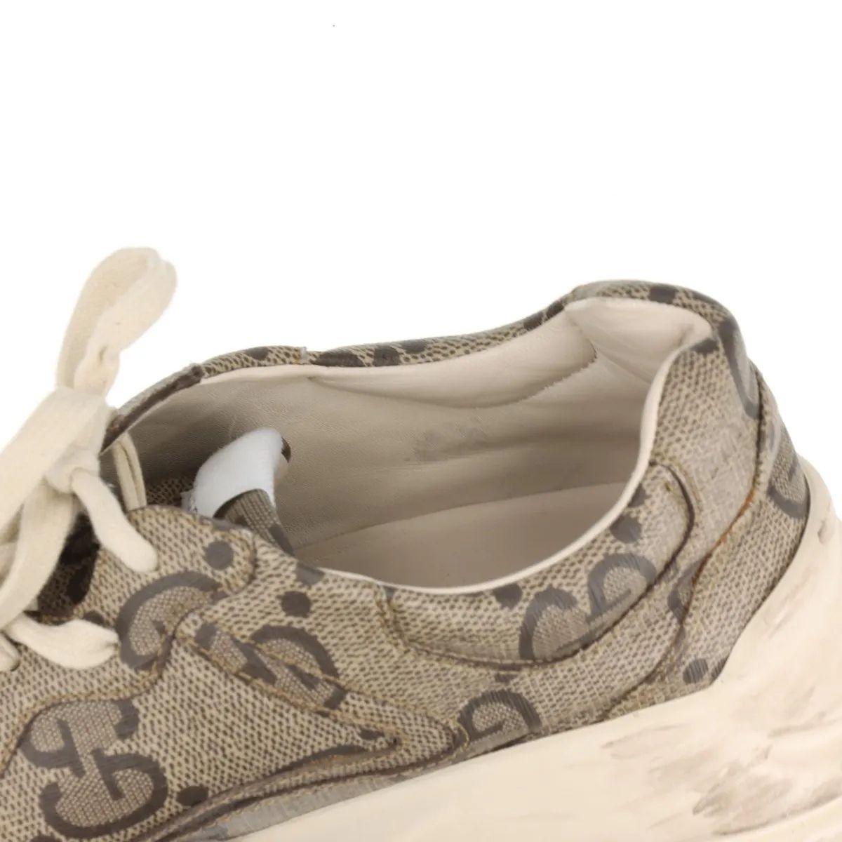 Gucci Rhyton Leather Sneakers Mens Beige For Sale 13