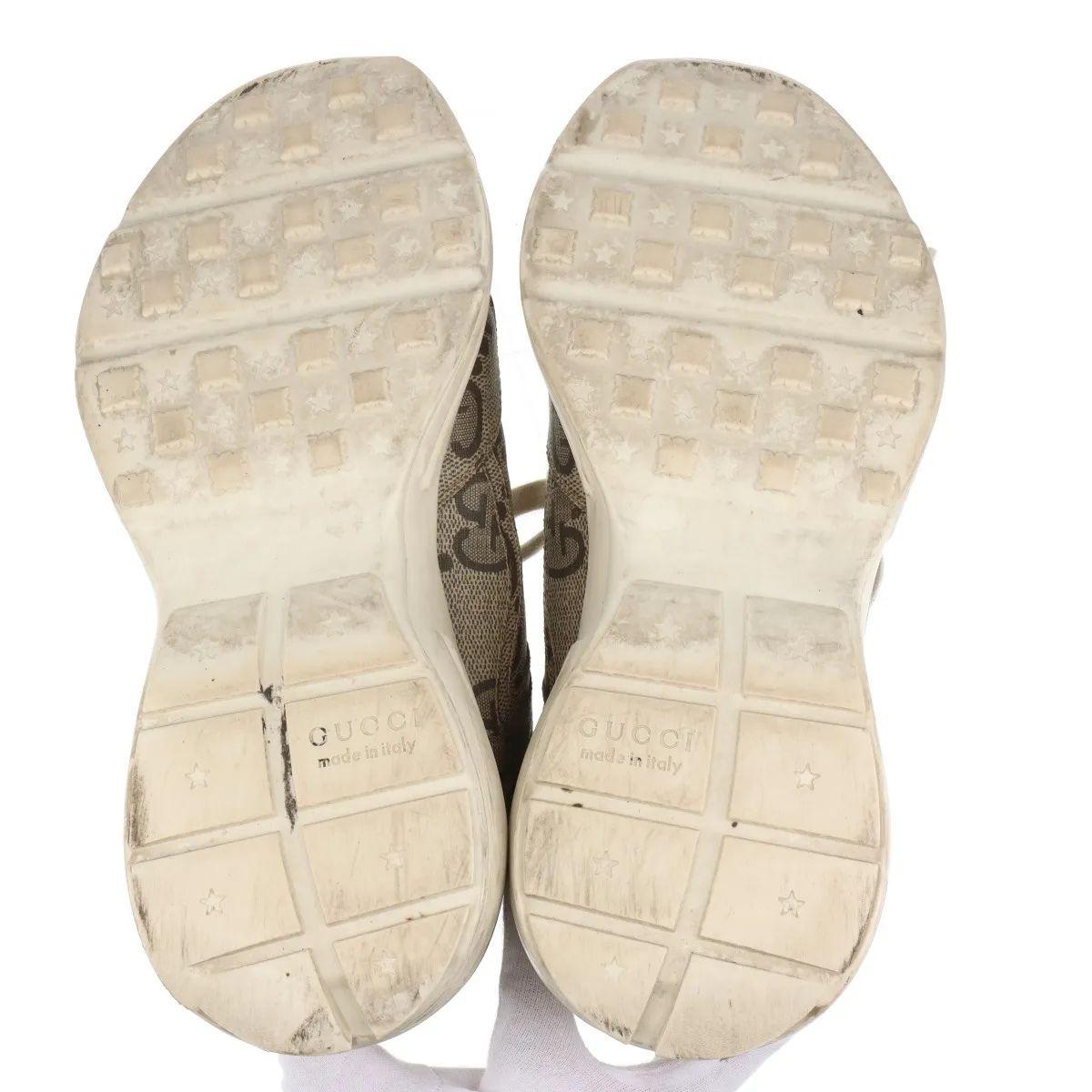 Gucci Rhyton Leather Sneakers Mens Beige For Sale 5