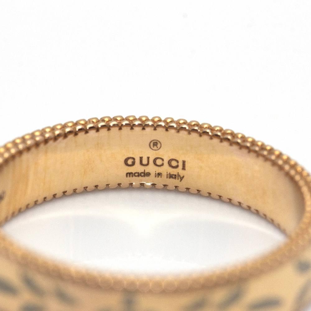 Women's GUCCI Ring in Rose Gold and Enamel For Sale