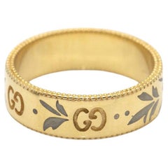 GUCCI Ring aus Gelbgold und Emaille