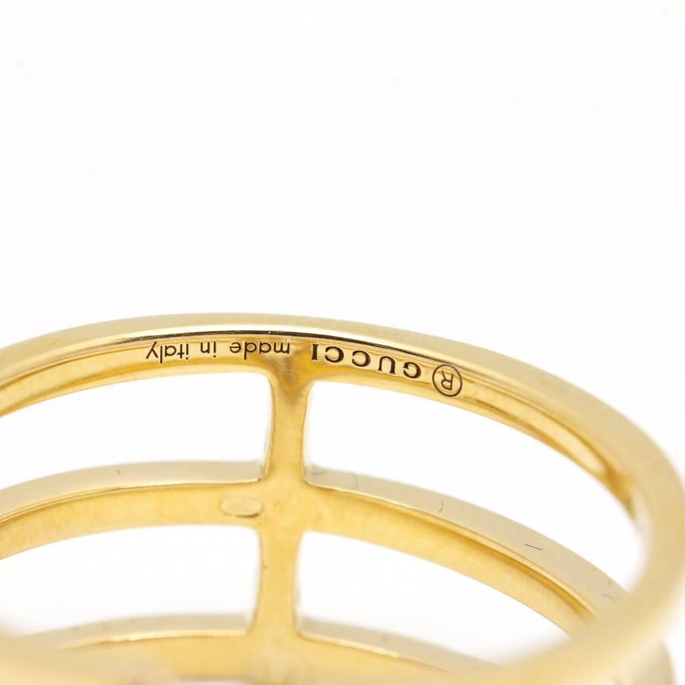 GUCCI Ring aus Gelbgold mit Saphiren im Angebot 2