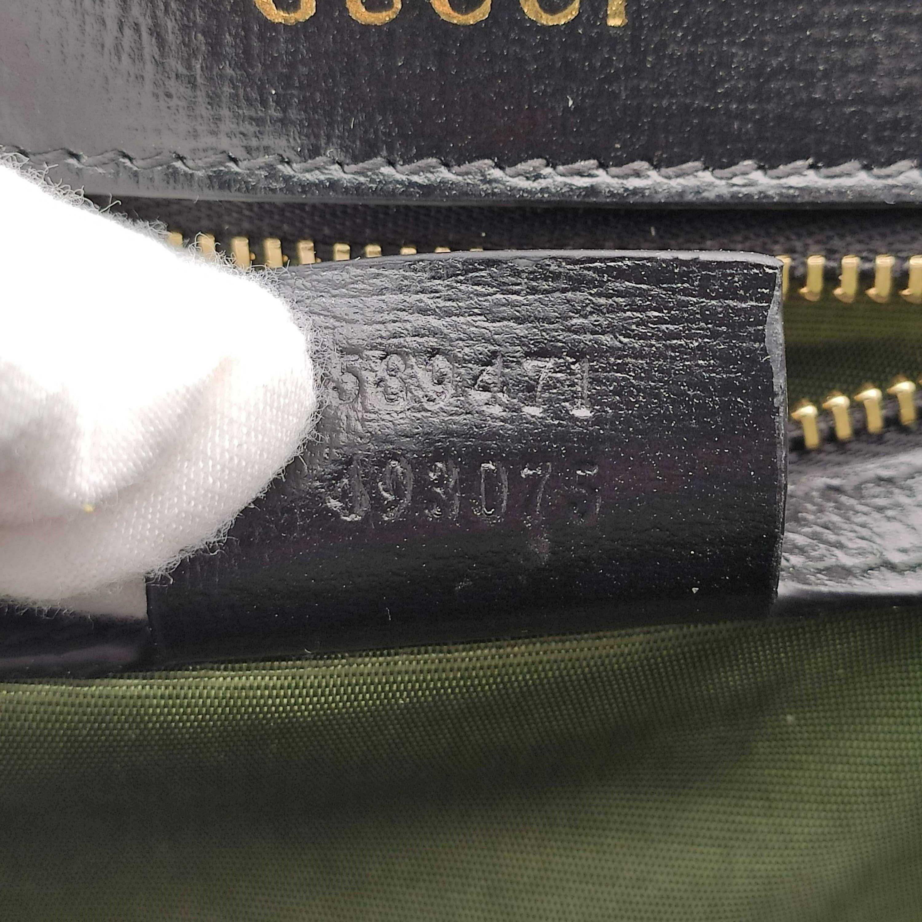 GUCCI Ring Shoulder bag in Black Leather 2