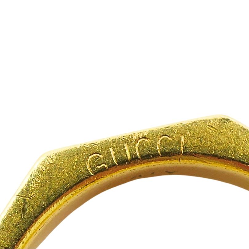 Gucci Vintage Gliederring Vintage Liebe 18k Gold Emaille mit Emaille im Angebot 3
