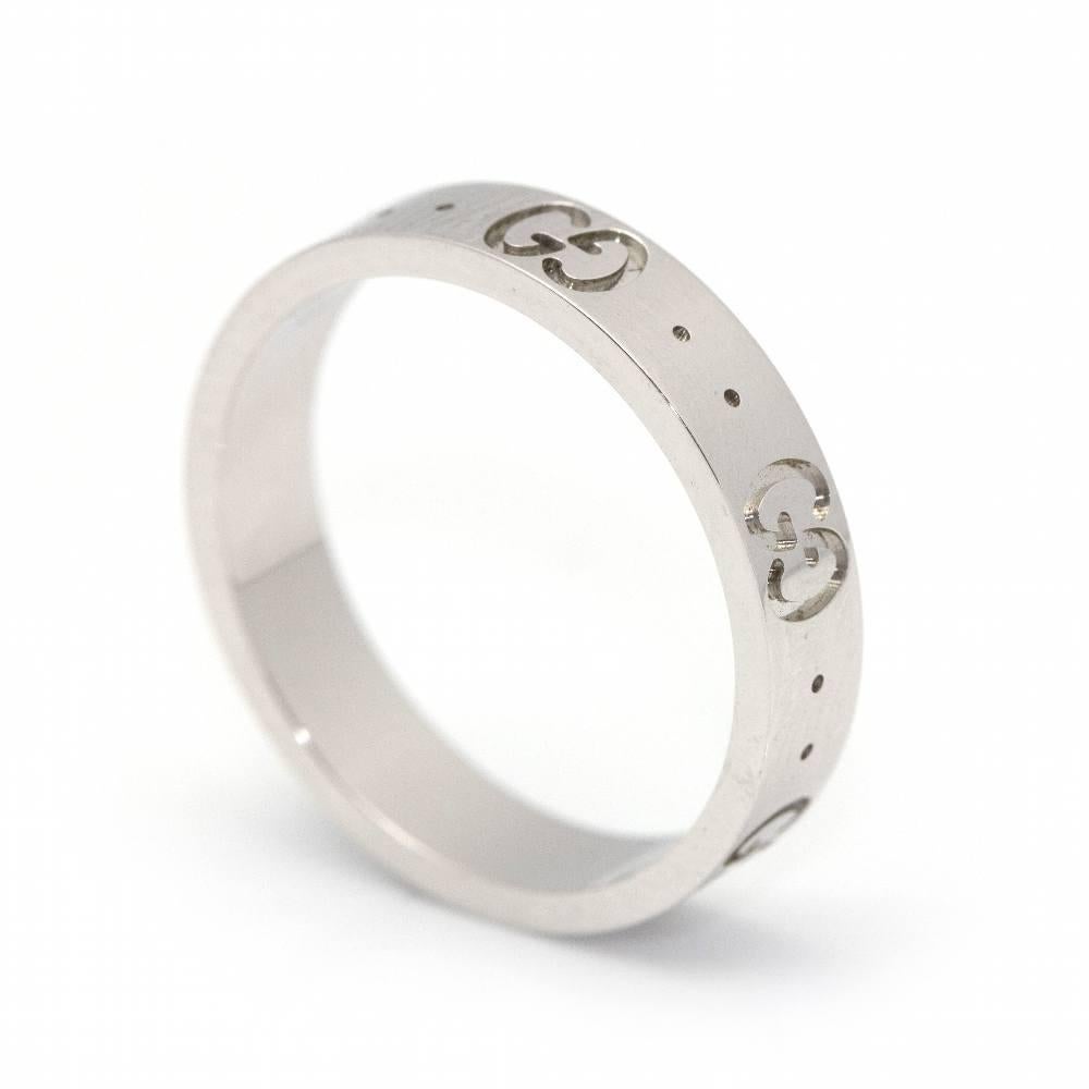 GUCCI Ring White Gold In New Condition For Sale In BARCELONA, ES