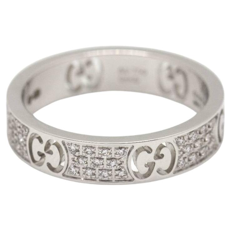 GUCCI Ring White Gold with Diamonds For Sale