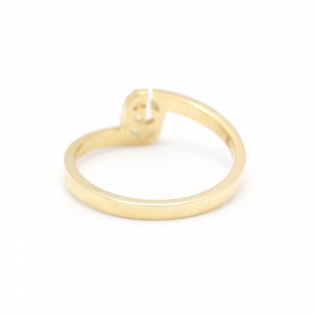 GUCCI Ring Yellow Gold with Diamonds In New Condition For Sale In BARCELONA, ES