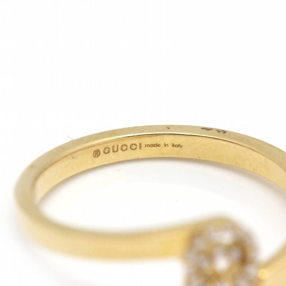 GUCCI Ring Yellow Gold with Diamonds For Sale 2