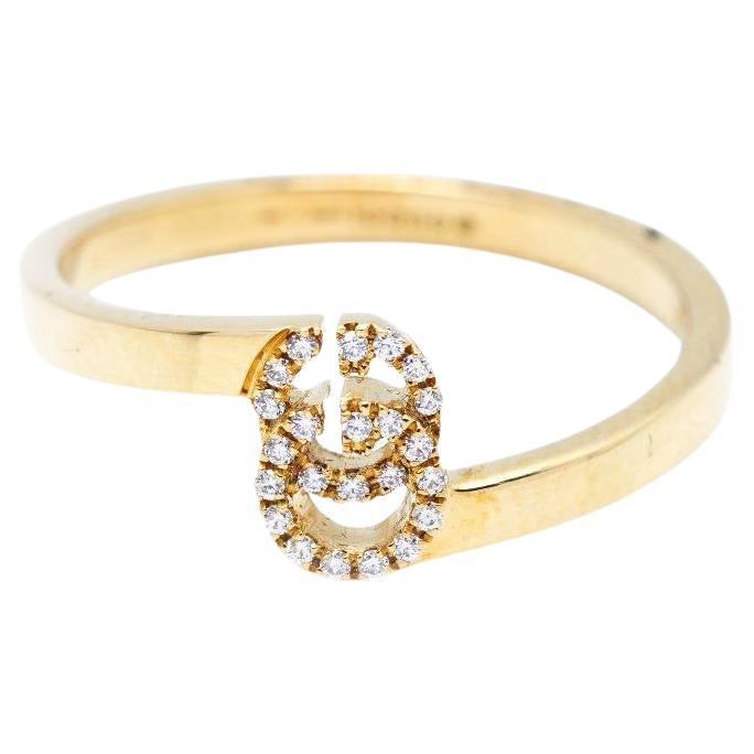 GUCCI Ring aus Gelbgold mit Diamanten im Angebot