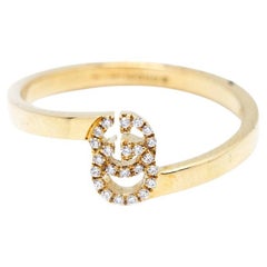 GUCCI Bague en or jaune avec diamants