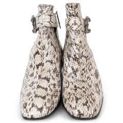 GUCCI Roccia white DIONYSUS SNAKESKIN JODHPUR ANKLE Boots Shoes 39