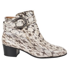 GUCCI Roccia white DIONYSUS SNAKESKIN JODHPUR ANKLE Boots Shoes 39