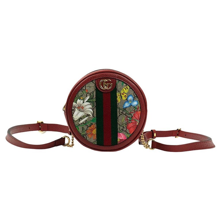 GUCCI, Rond Ophidia in red canvas For Sale at 1stDibs