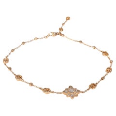 Gucci Rose Gold Diamond Flora Bracelet