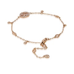 Gucci Rose Gold Diamond Interlocking G Bracelet