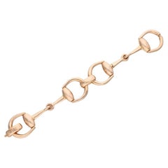 Gucci Rose Gold Horsebit Link Bracelet