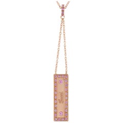 Gucci Rose Gold Pink Spinel Pendant