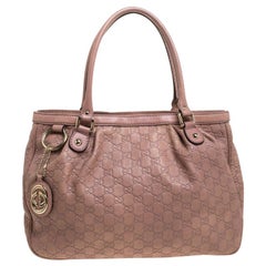 Gucci Rose Rose Guccissima Cuir Sukey Tote