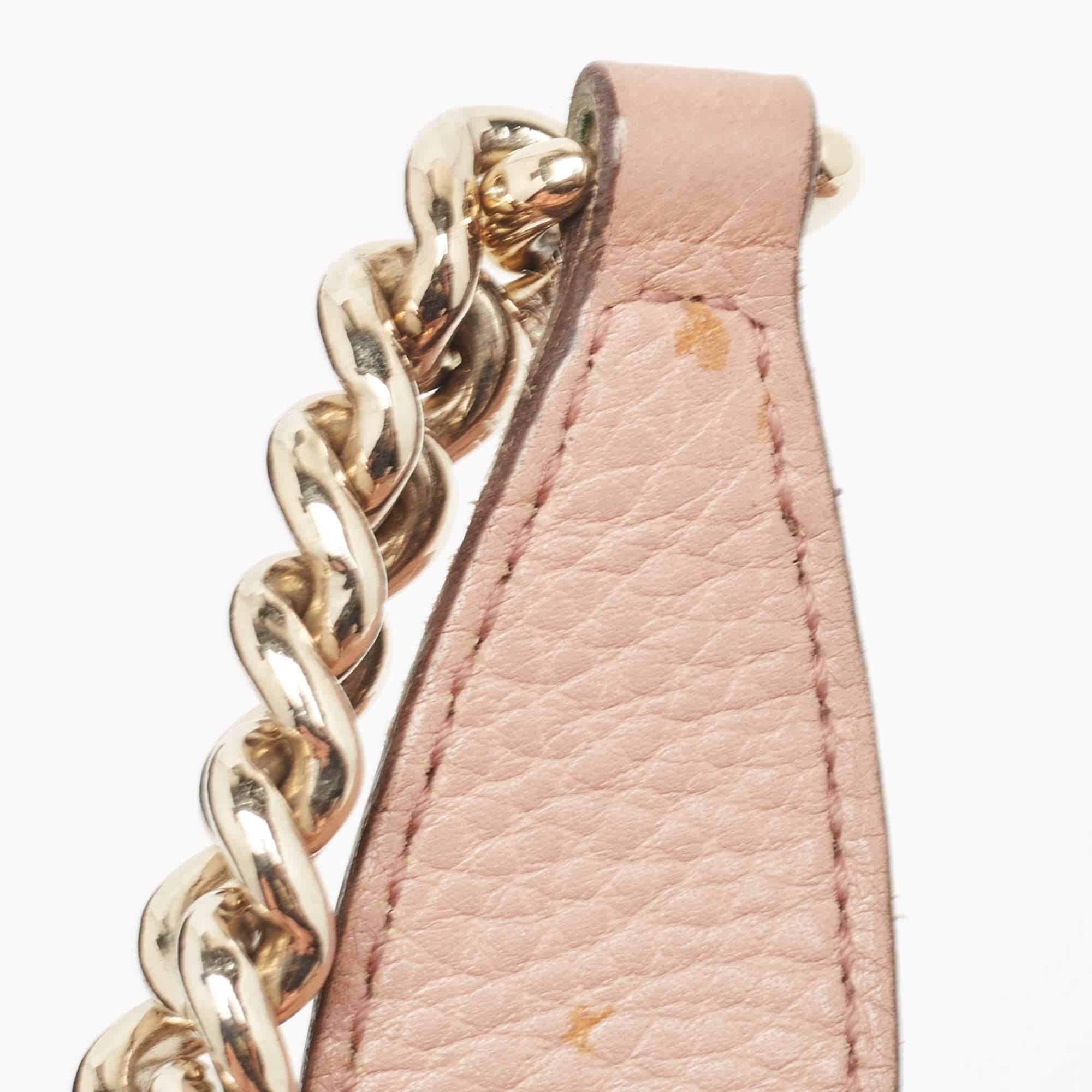 Women's Gucci Rose Poudre Leather Medium Soho Chain Tote