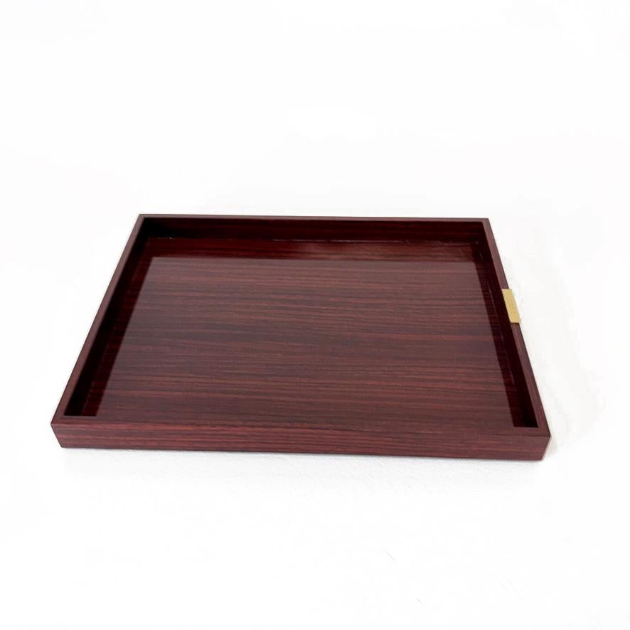 Lacquered Gucci Rosewood Tray, Italy 1970s For Sale