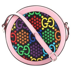 Gucci Round Shoulder Bag Psychedelic Print GG Coated Canvas