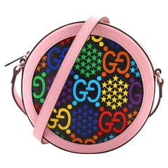 Gucci Runde Umhängetasche mit psychedelischem Druck GG aus beschichtetem Segeltuch