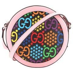 Gucci Round Shoulder Bag Psychedelic Print GG Coated Canvas