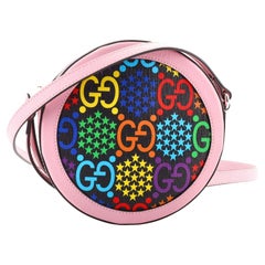 Gucci Round Shoulder Bag Psychedelic Print GG Coated Canvas