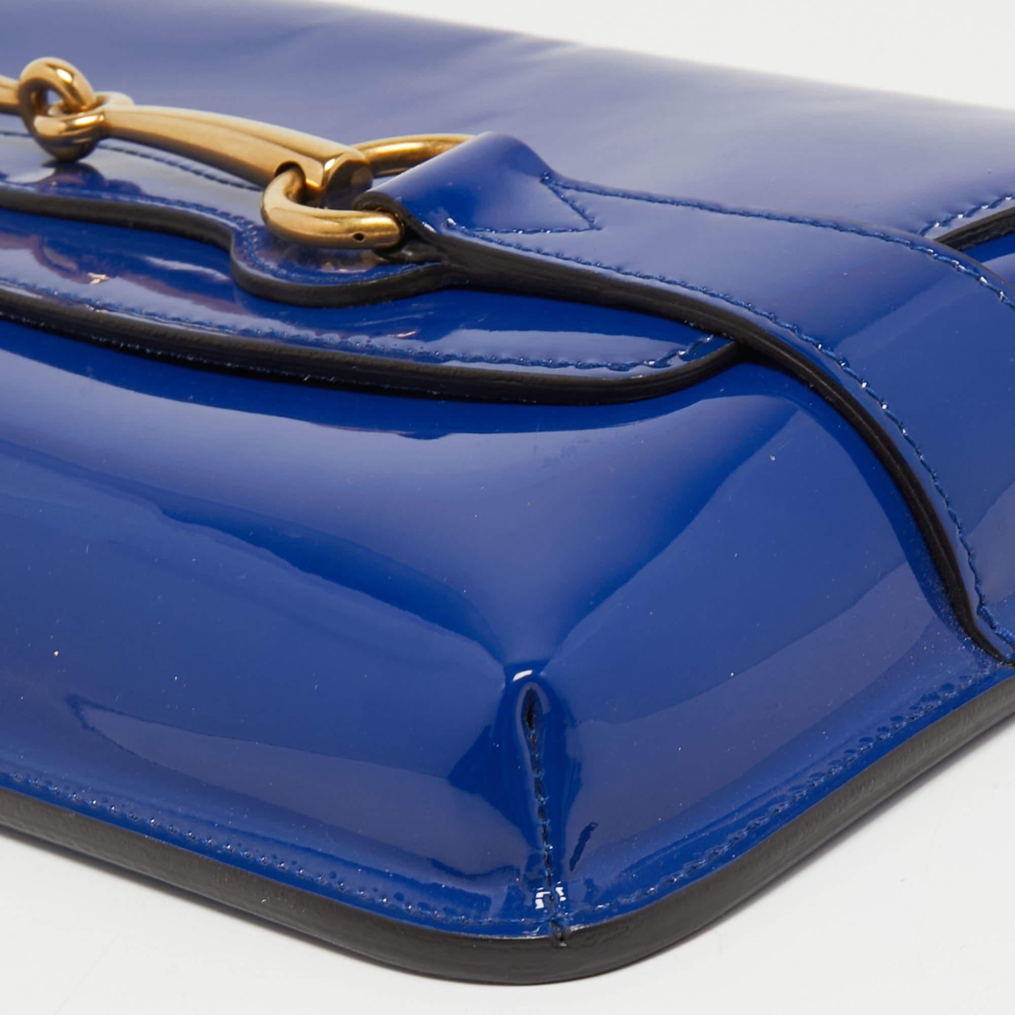 Gucci Royal Blue Patent Leather Bright Bit Clutch at 1stDibs gucci clutch