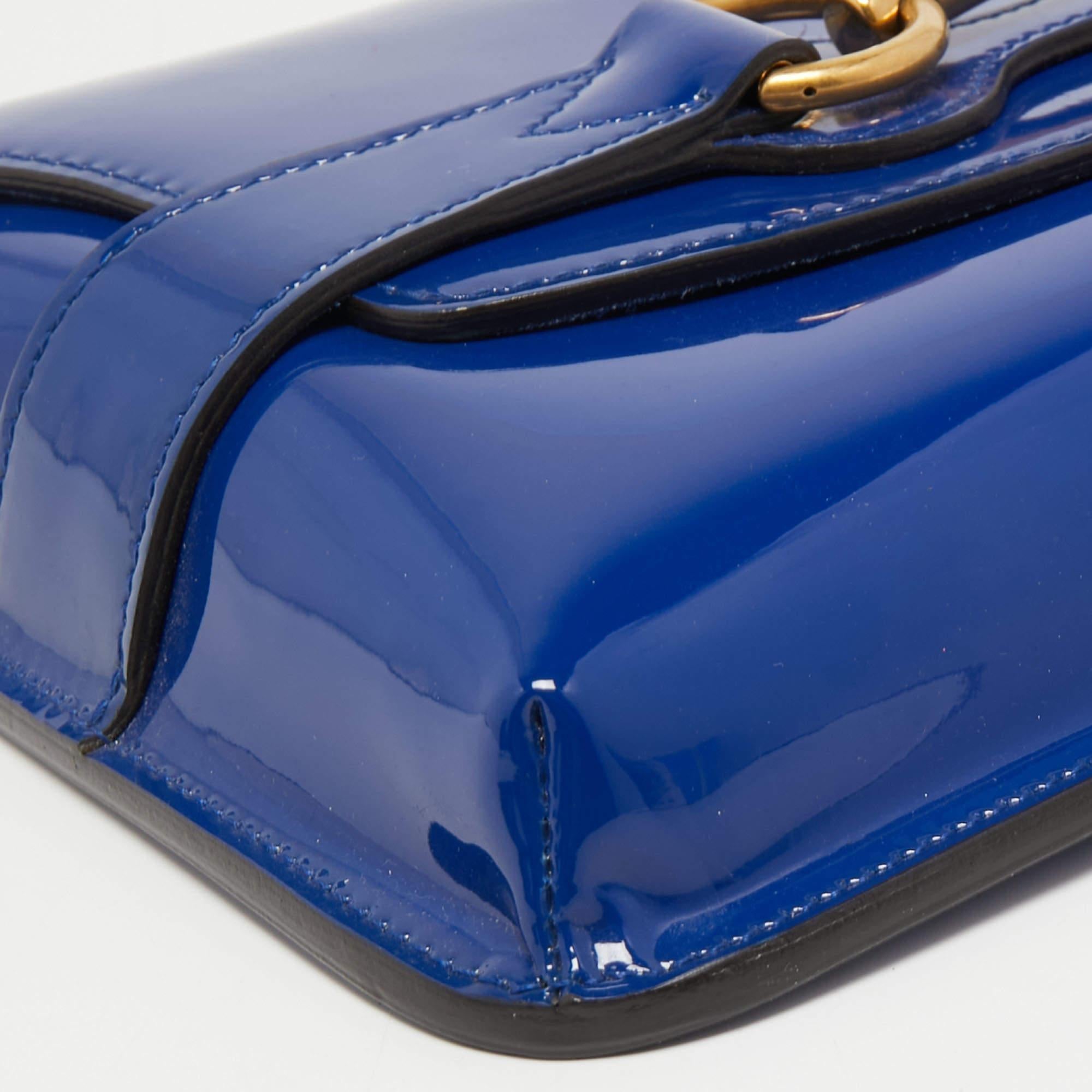 Gucci Royal Blue Patent Leather Bright Bit Clutch at 1stDibs gucci clutch