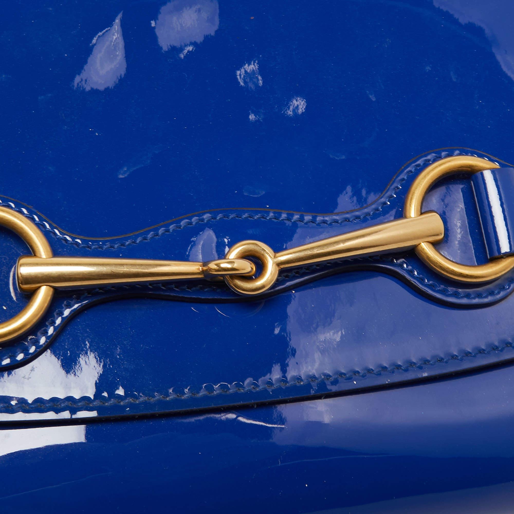 Gucci Royal Blue Patent Leather Bright Bit Clutch at 1stDibs gucci clutch