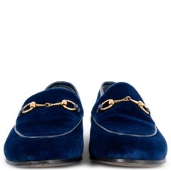 Gucci, velluto blu reale, JORDANN HORSEBIT, Scarpe Flats, 37,5