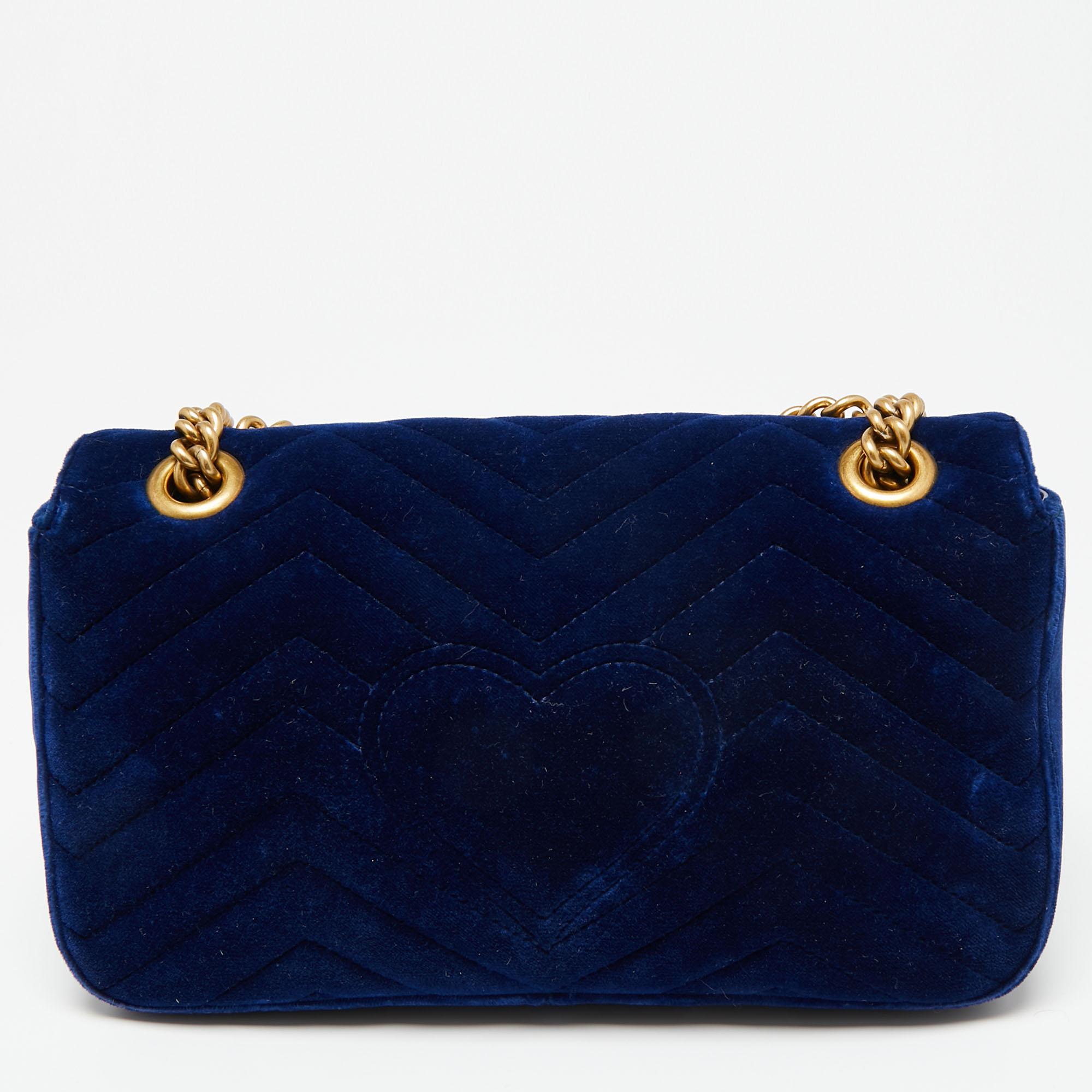 Royal blue gucci purse sales