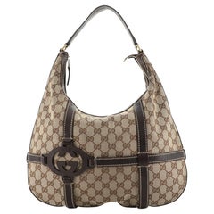 Gucci Royal Hobo GG Segeltuch mit Leder