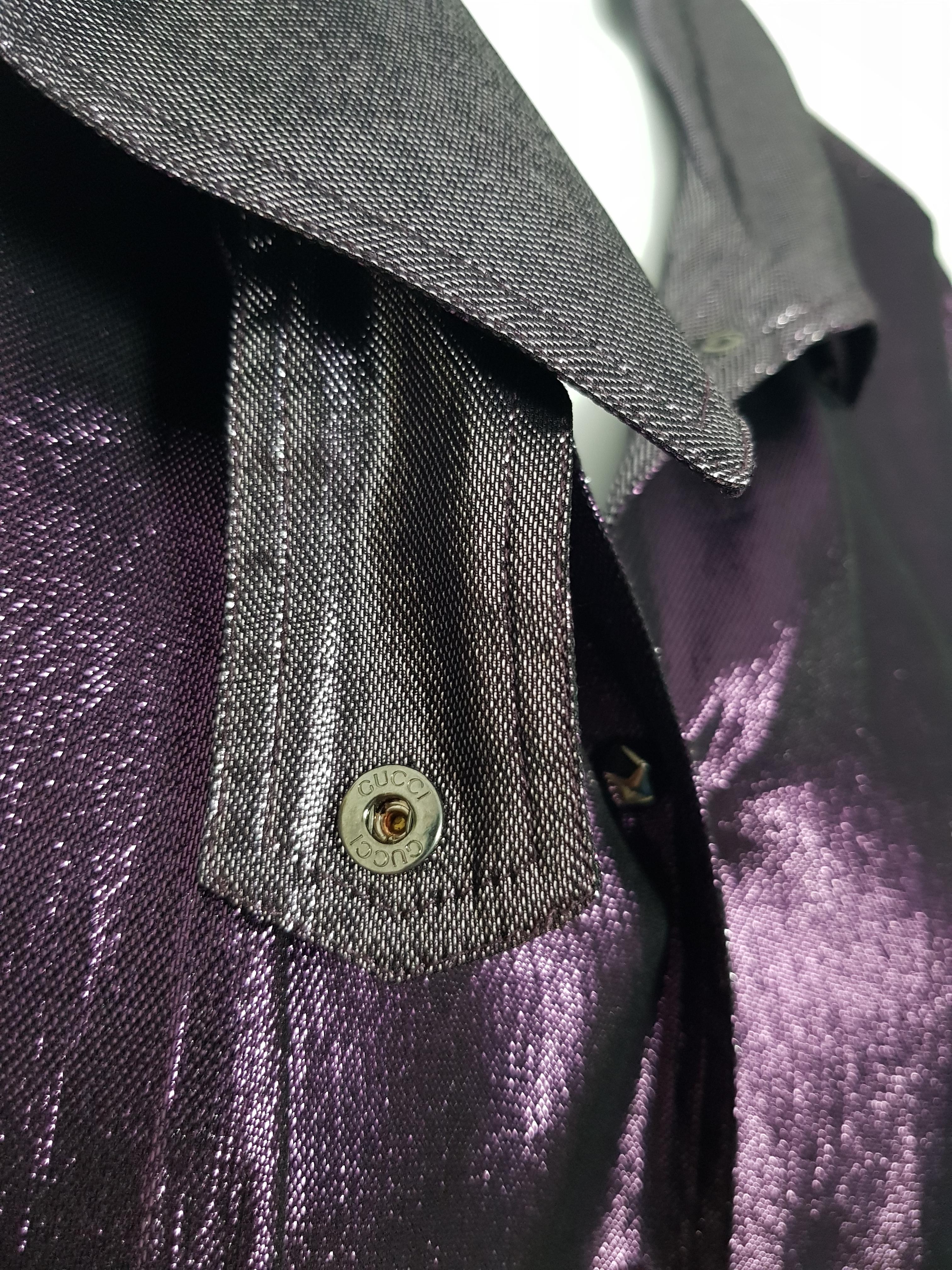 Noir Gucci - Chemise en lurex de soie, neuve avec étiquettes, automne-hiver 2009 en vente