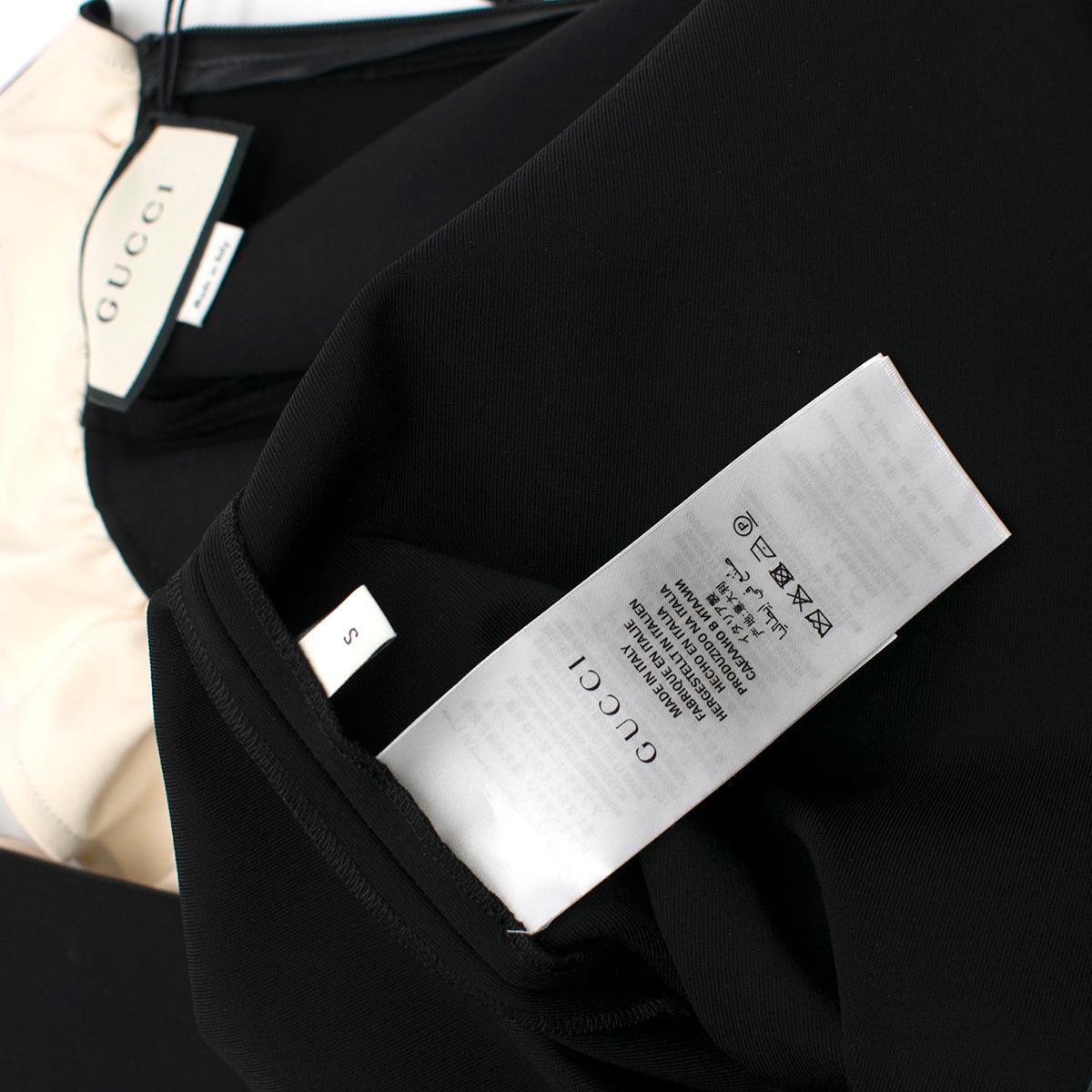 Black Gucci ruffle-bib black Mini Dress US 6 For Sale