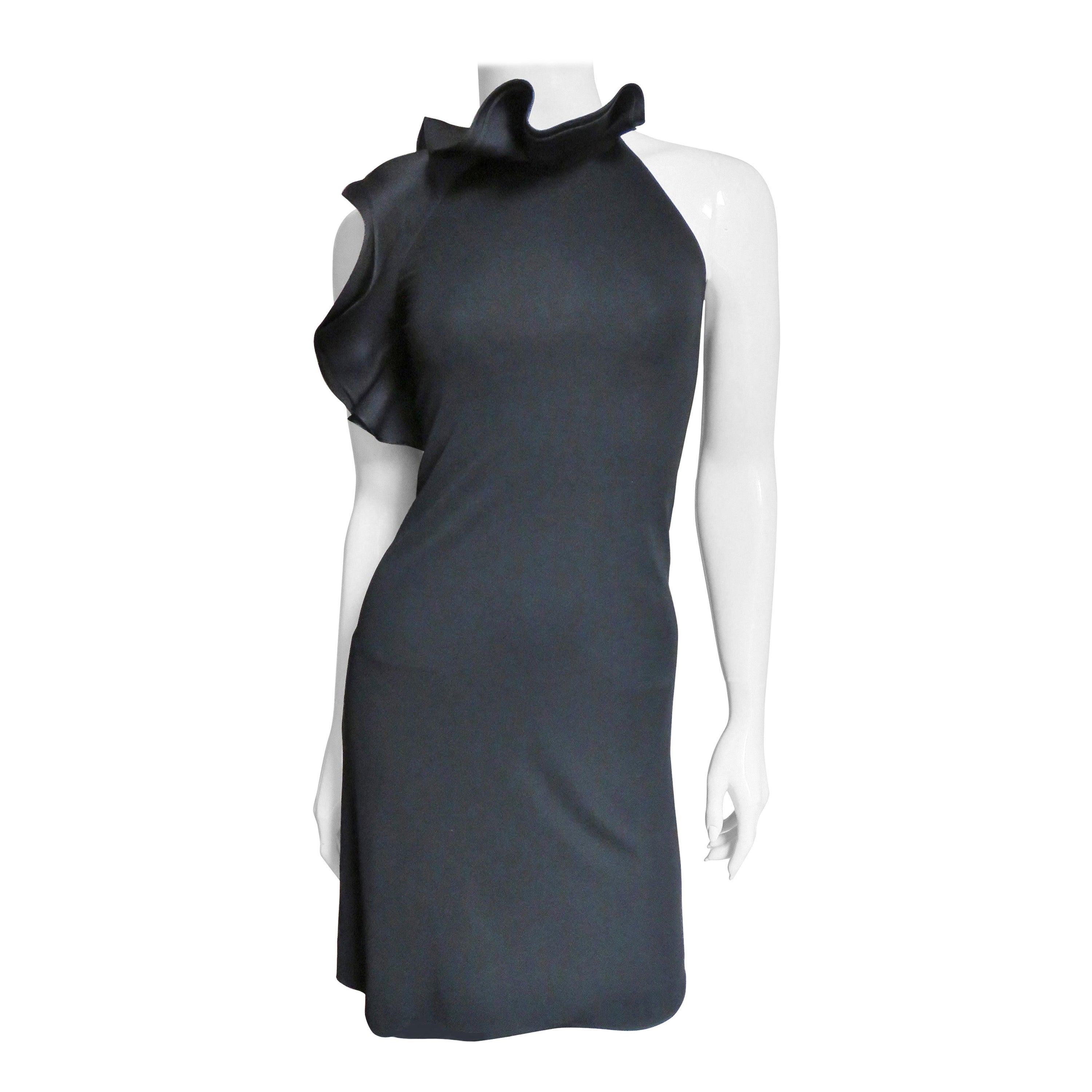 Gucci - Vestito con scollo a balze in seta