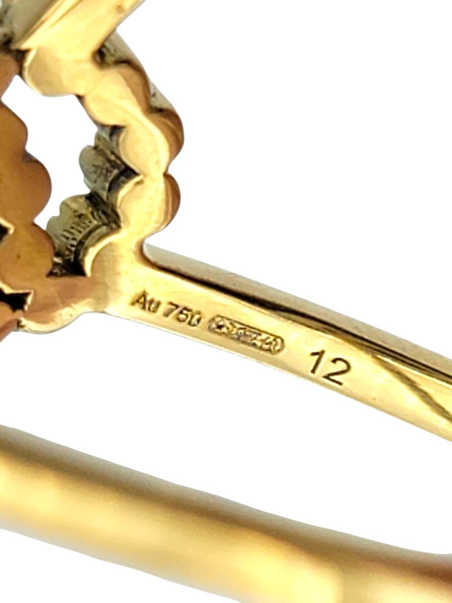 Anello a fascia con diamanti incrociati GG di Gucci in oro giallo 18 carati lucido in vendita 2