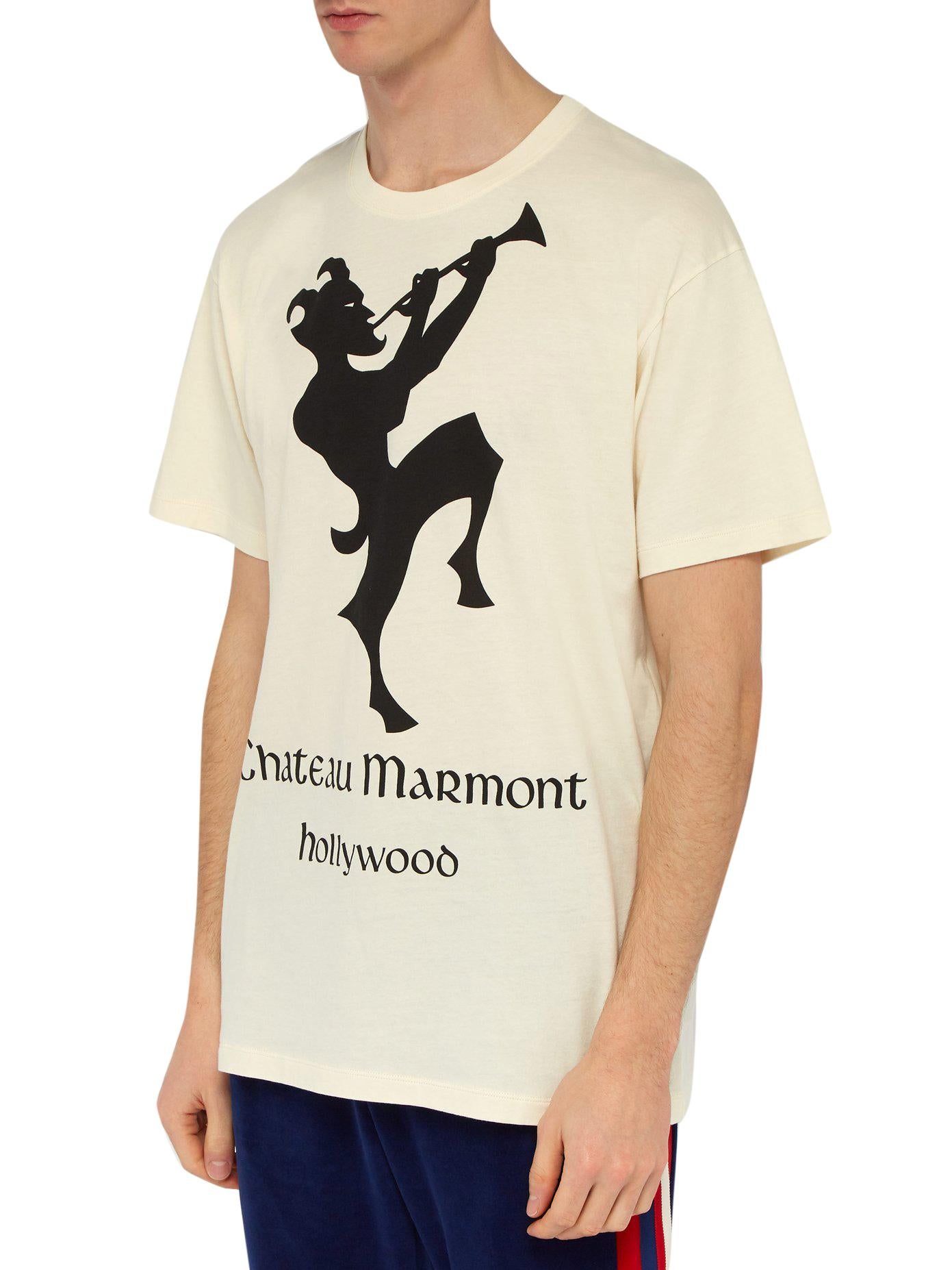 Gucci Runway Chateau Marmont T-shirt - New Season US 4 For Sale at 