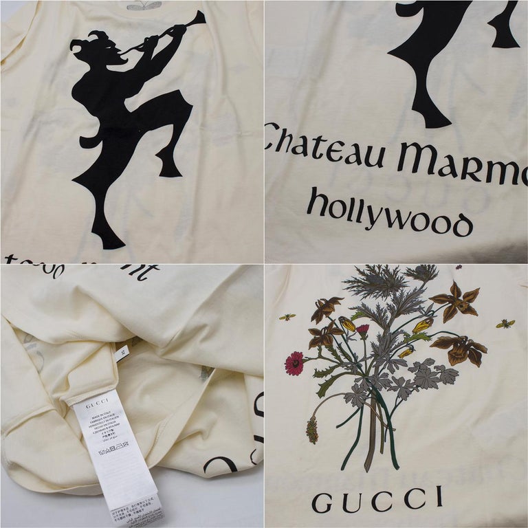 Gucci Runway Chateau Marmont T-shirt - New Season US 4 For Sale at 1stDibs  | gucci chateau marmont t-shirt, chateau marmont gucci shirt, chateau  marmont t shirt