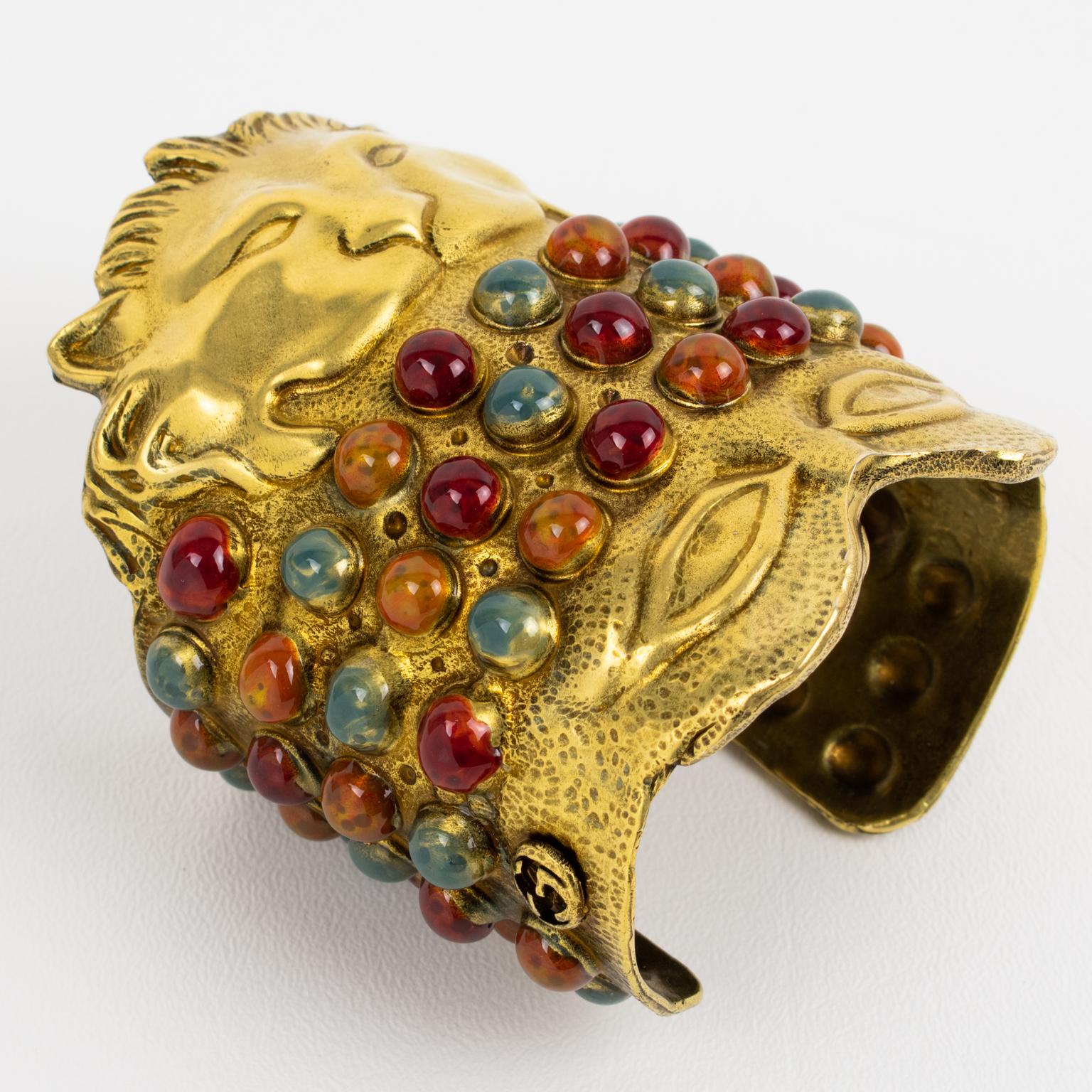 Bracciale Runway Cruise Collection'S di Gucci in oro e cabochon gioiello in vendita 9