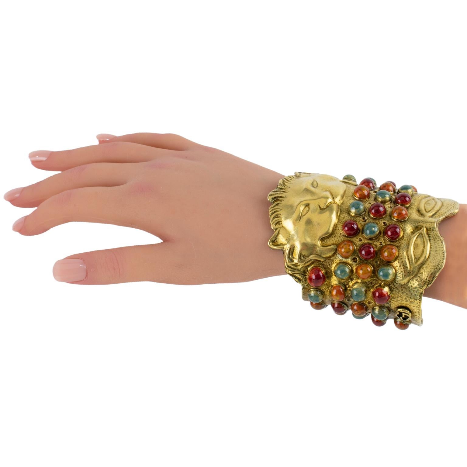 Bracciale Runway Cruise Collection'S di Gucci in oro e cabochon gioiello in vendita 10