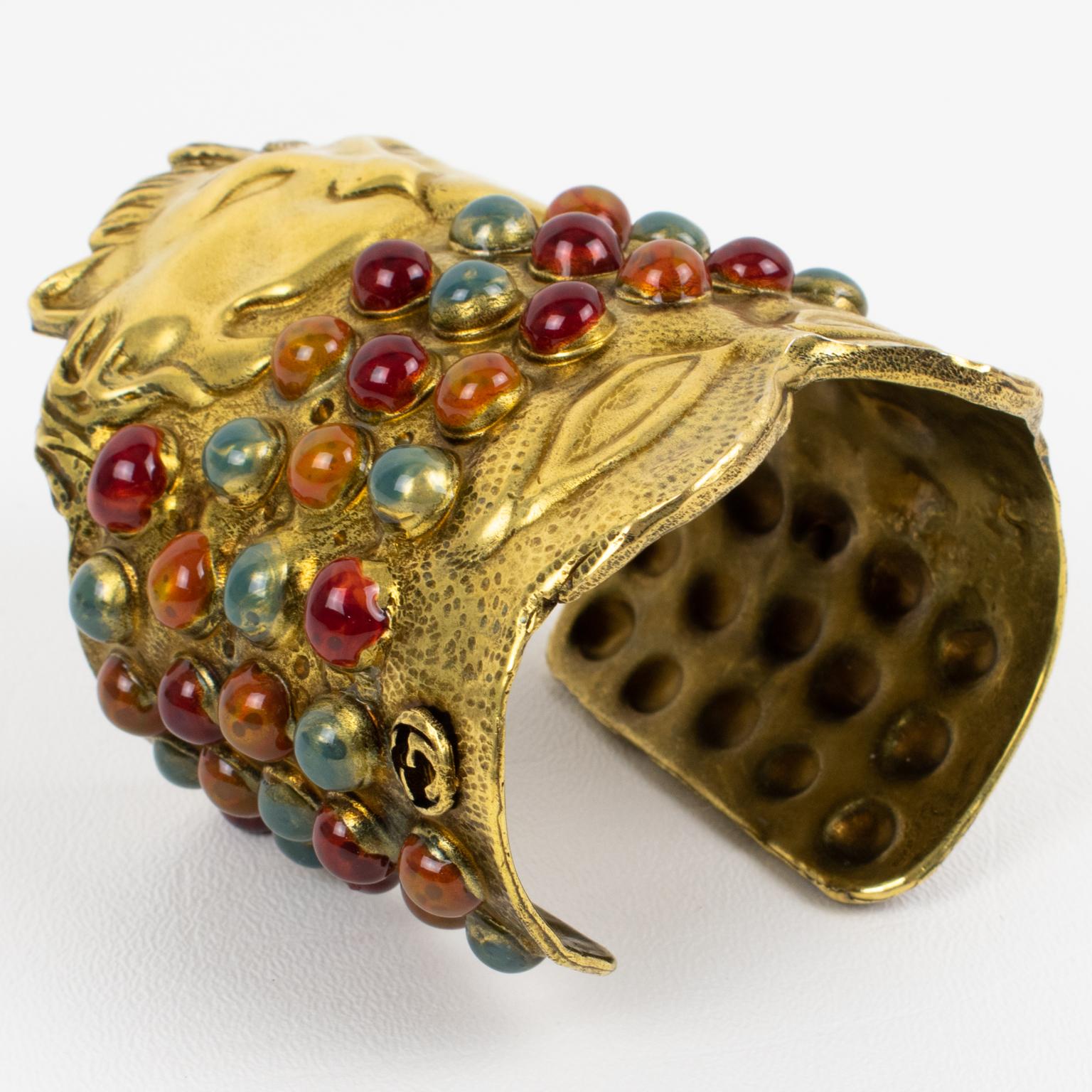 Bracciale Runway Cruise Collection'S di Gucci in oro e cabochon gioiello in vendita 1