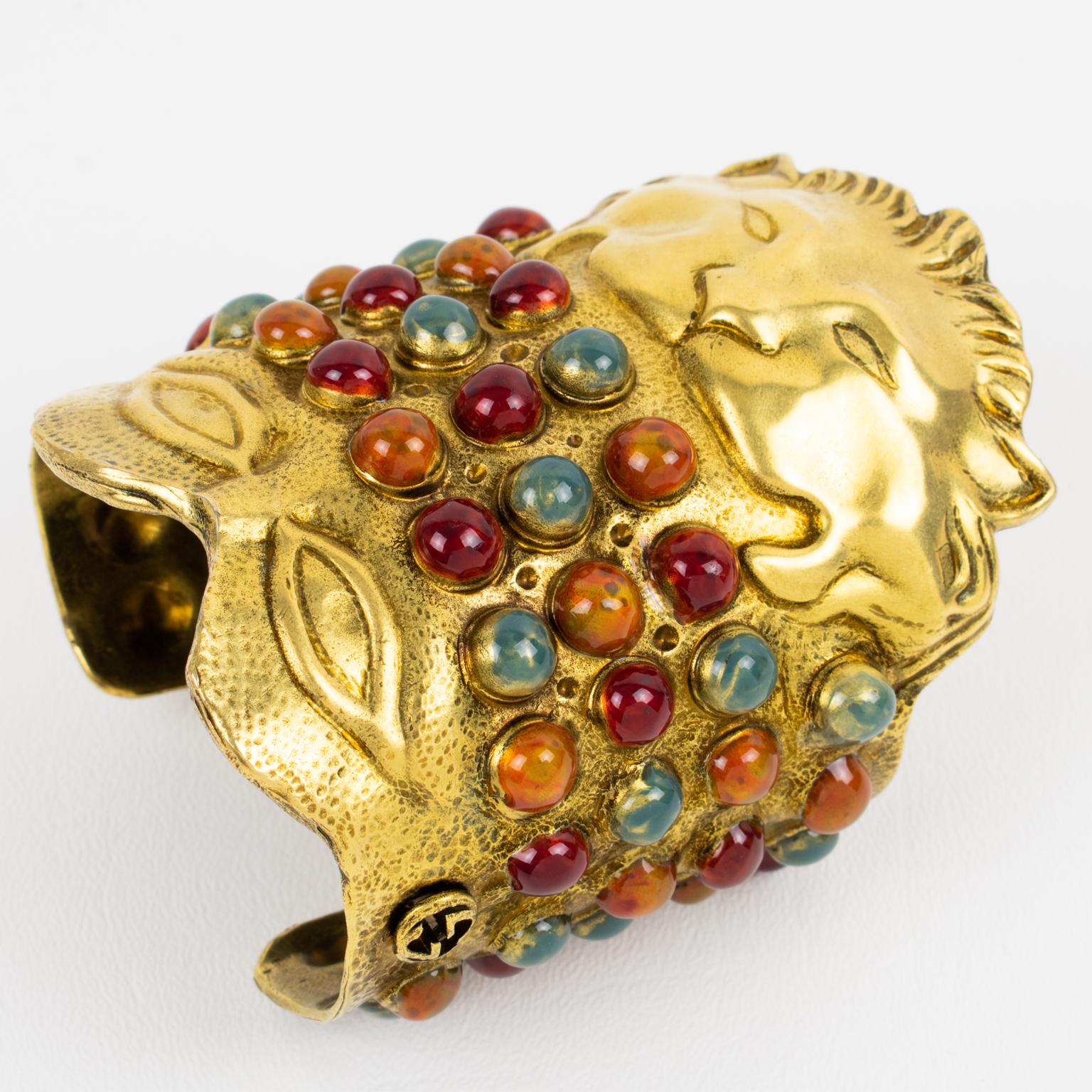 Bracciale Runway Cruise Collection'S di Gucci in oro e cabochon gioiello in vendita 8