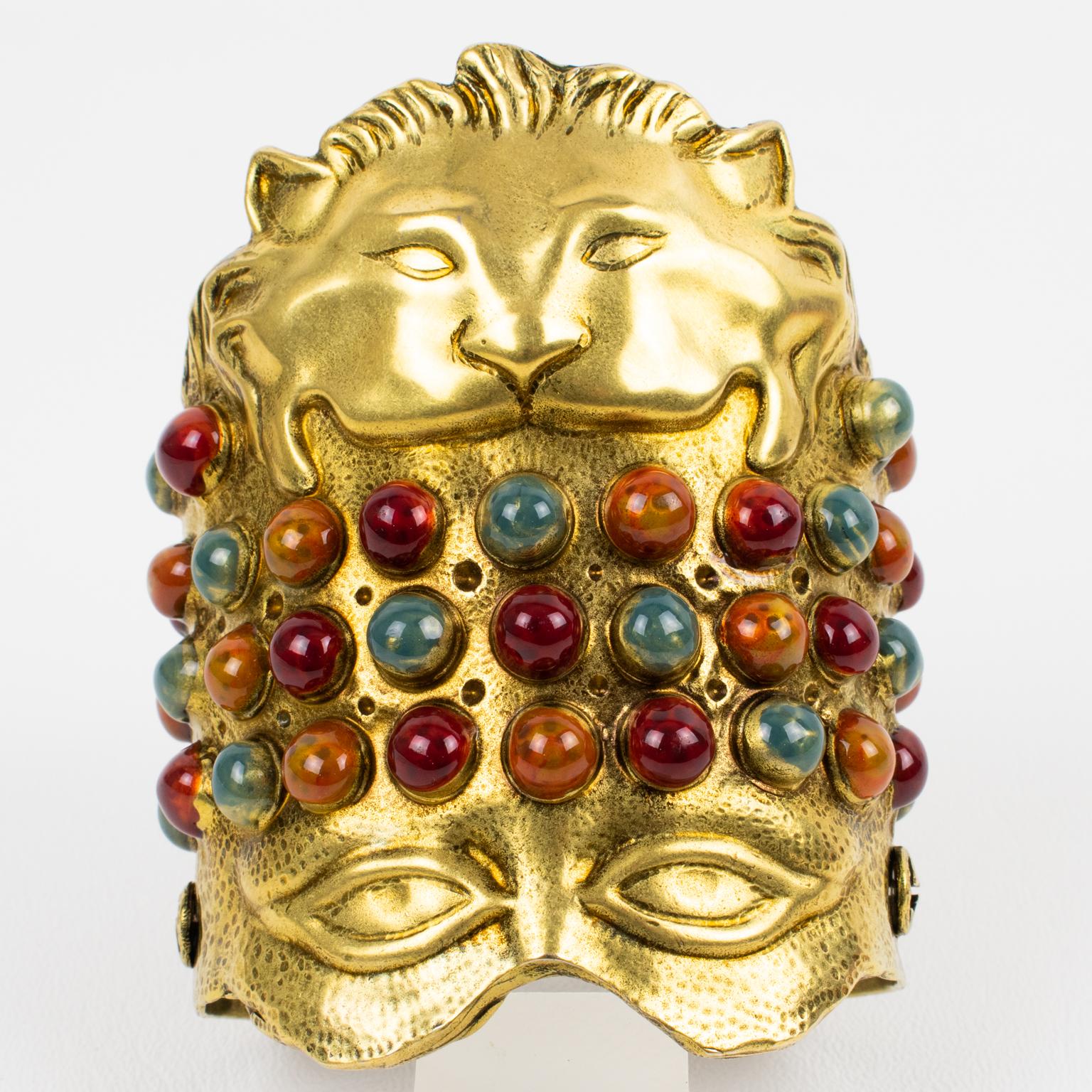 Neogreco Bracciale Runway Cruise Collection'S di Gucci in oro e cabochon gioiello in vendita
