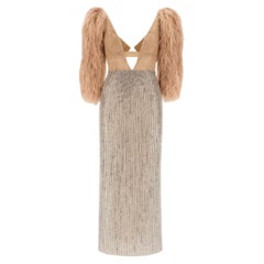 Gucci - Runway Crystal Dress with Feather Sleeves Fall/Winter 2021 Size 40IT