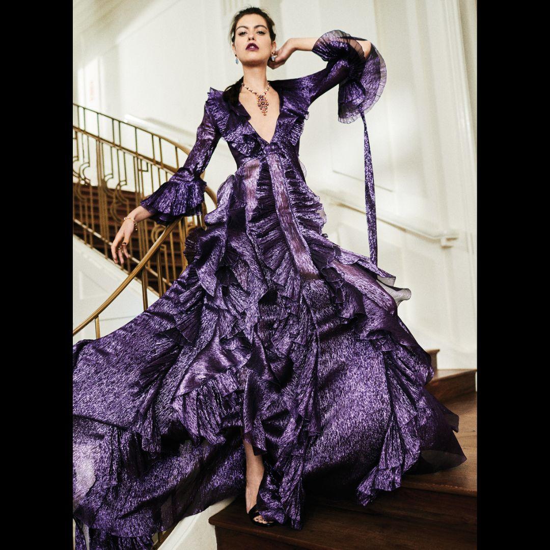 Gucci Runway/Editorial Robe de soirée automne/hiver 2017 Taille 40IT. Bon état - En vente à Saint Petersburg, FL