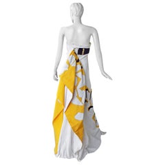 Gucci Runway Exotic Colorful Origami Gown