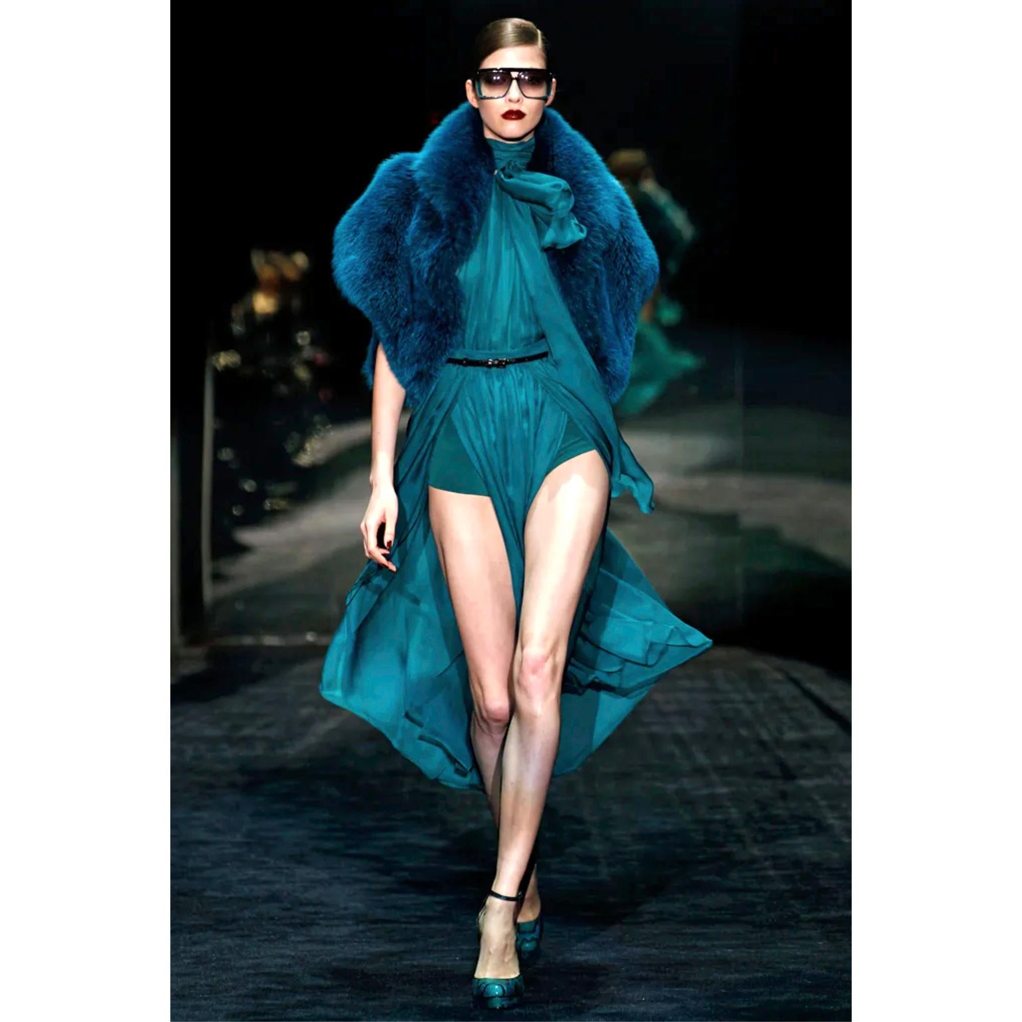 Gucci Runway Fw 2011 Green Python Platform Heels … - image 2